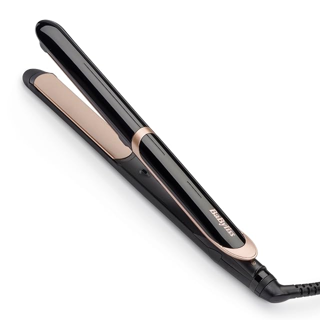 BaByliss Super Smooth ST393E Glätteisen mit Titan-Keramik-Platten und Hitzeschutzmatte