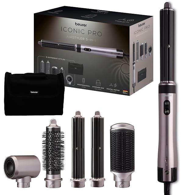 Beurer Iconic Pro 5-in-1 Warmluftstyler mit fünf Aufsätzen und Aufbewahrungstasche