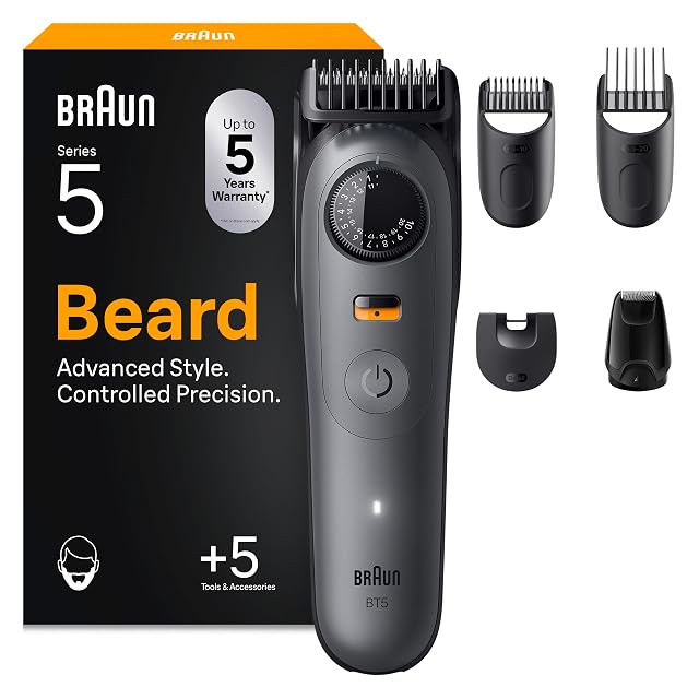 Braun Series 5 BT5525 Bartschneider mit Präzisionsrad und Styling-Aufsätzen