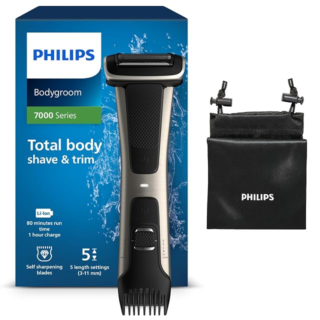 Philips Bodygroom Series 7000 BG7025 mit integriertem Kammaufsatz