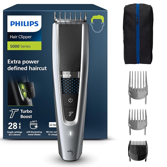 Philips HC5630 Series 5000 Haarschneider mit Längenrad und Kammaufsätzen
