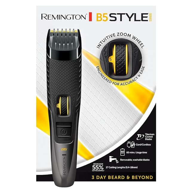Remington MB5000 Style Series B5 Bartschneider mit Längenrad und verstellbarem Kamm