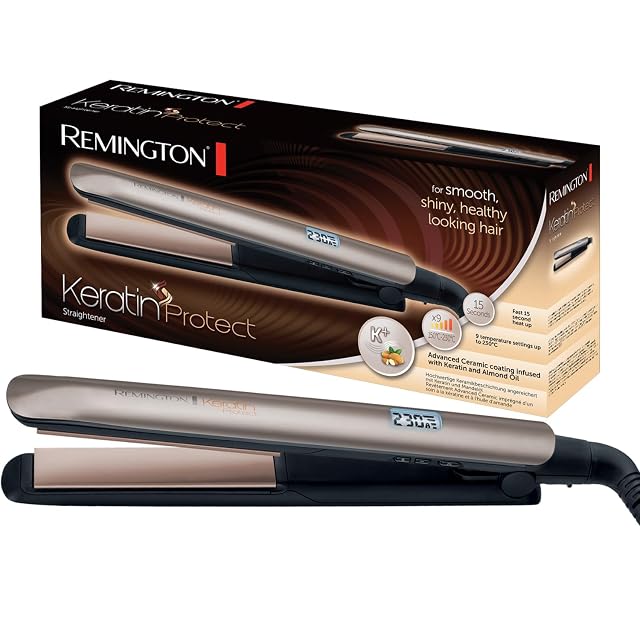 Remington S8540 Keratin Glätteisen mit LCD-Anzeige und 110-mm-Platten