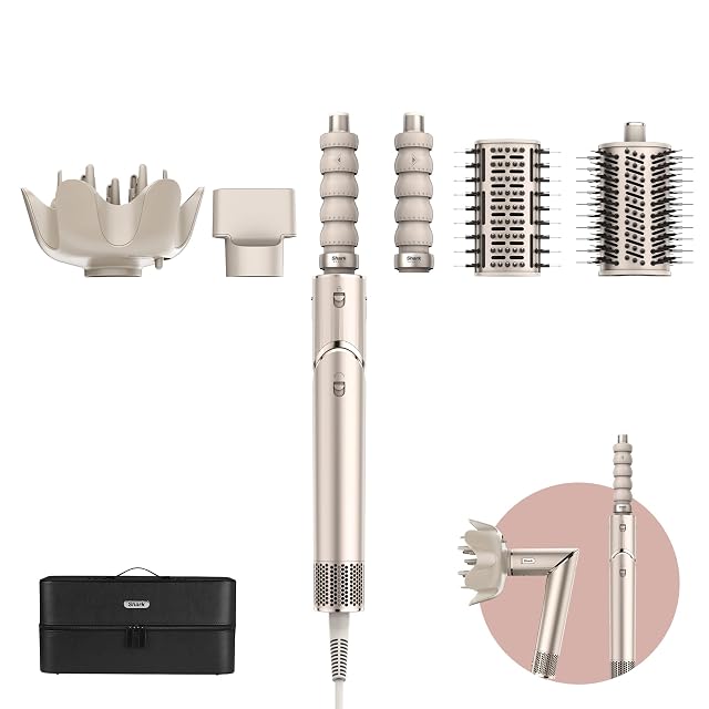Shark FlexStyle 5-in-1 Warmluftstyler und Haartrockner mit selbstwickelnden Aufsätzen und Bürsten